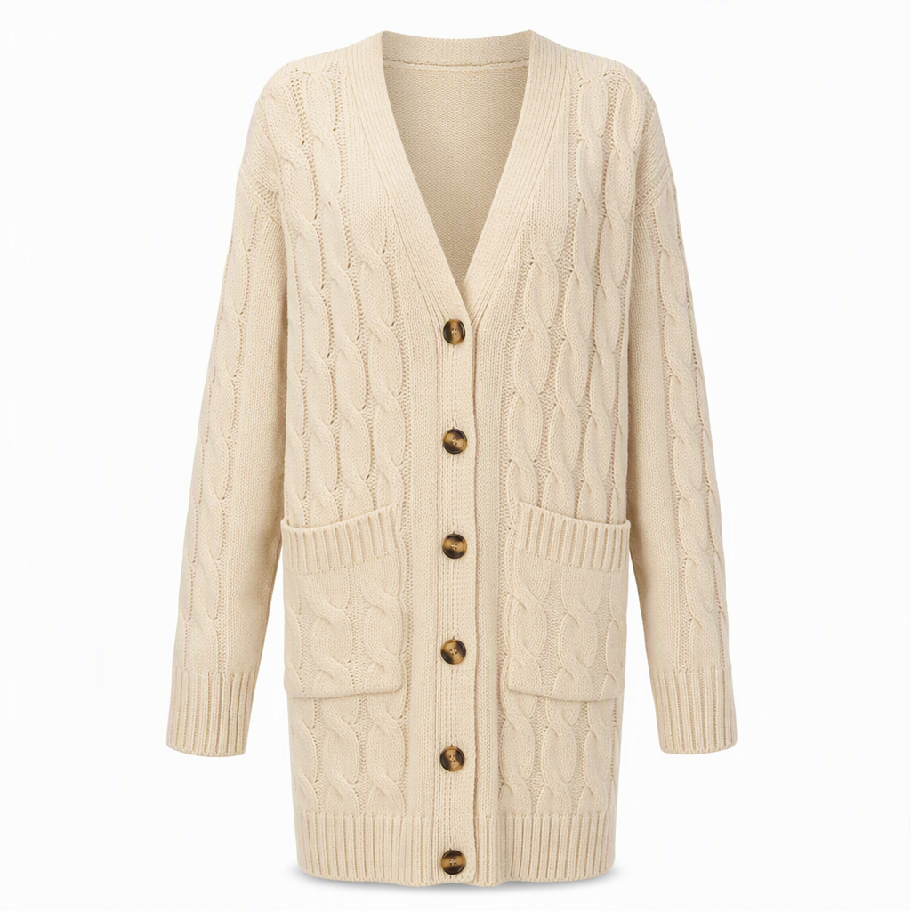 Women's Long Single Breasted Knitted Cardigan Sweater Casual Outerwear Coat for Autumn and Winter