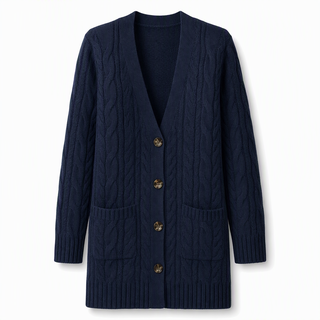 Women's Long Single Breasted Knitted Cardigan Sweater Casual Outerwear Coat for Autumn and Winter