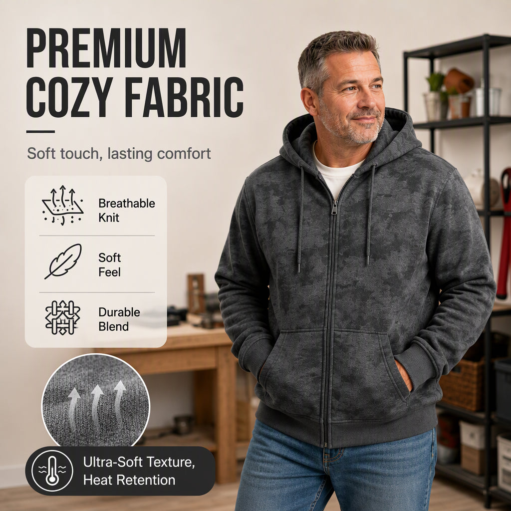 Men's Vintage Tie-Dye Zip-Up Hoodie