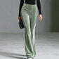 Women's High-Waisted Velvet Flare Pants