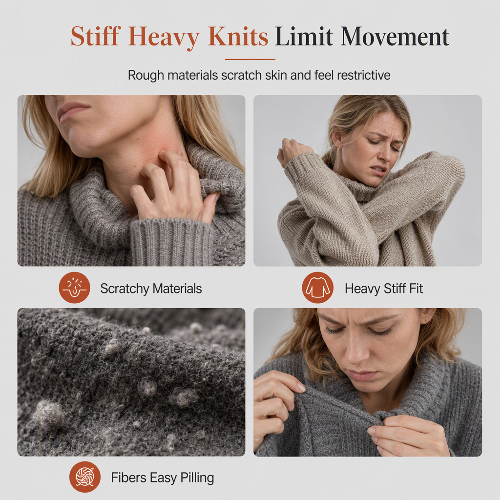 Women's Mid-Length Open Front Knit Cardigan Sweater with Ribbed Cuffs