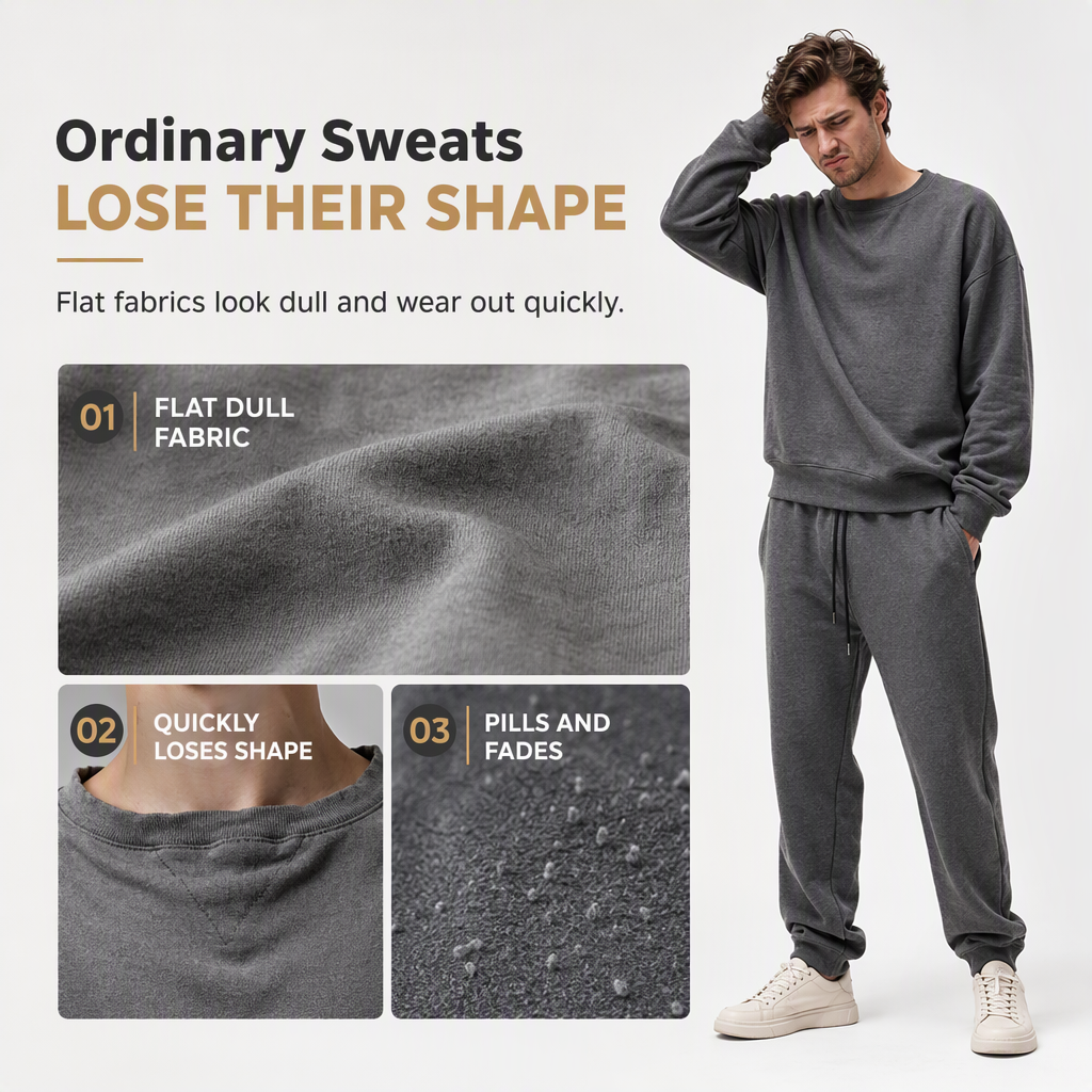 🖤Black Friday Sale:50% OFF🖤 🧥 Men's 2 Piece Hoodie Set – Premium Jacquard Knit, Breathable & Always Cool
