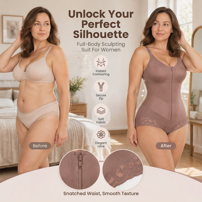 🌺 Women's Plus Size Tummy Control Bodysuit Shapewear