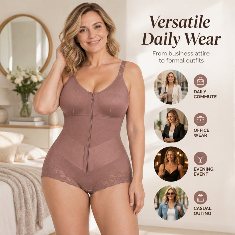 🌺 Women's Plus Size Tummy Control Bodysuit Shapewear
