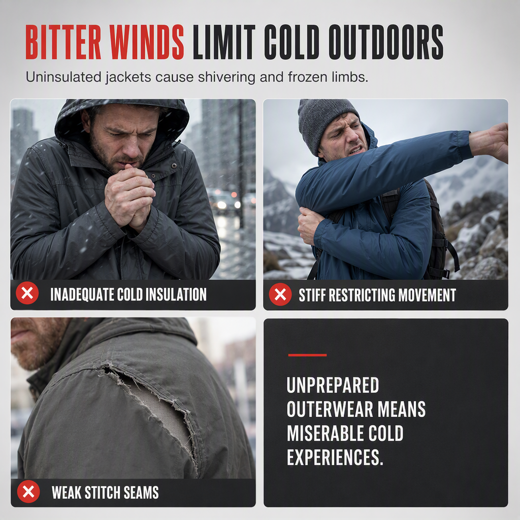 🧥Windproof & Heat-Locked, Outdoor Protection – Men's Casual Warm Parka Jacket ✨