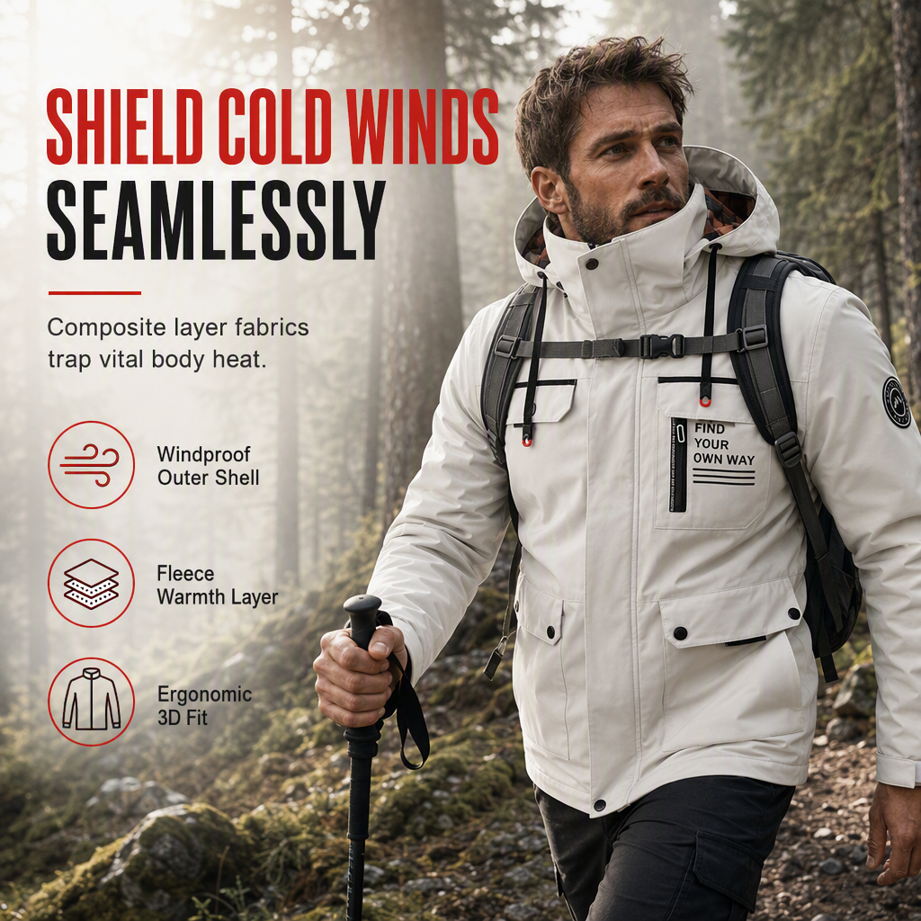 🧥Windproof & Heat-Locked, Outdoor Protection – Men's Casual Warm Parka Jacket ✨