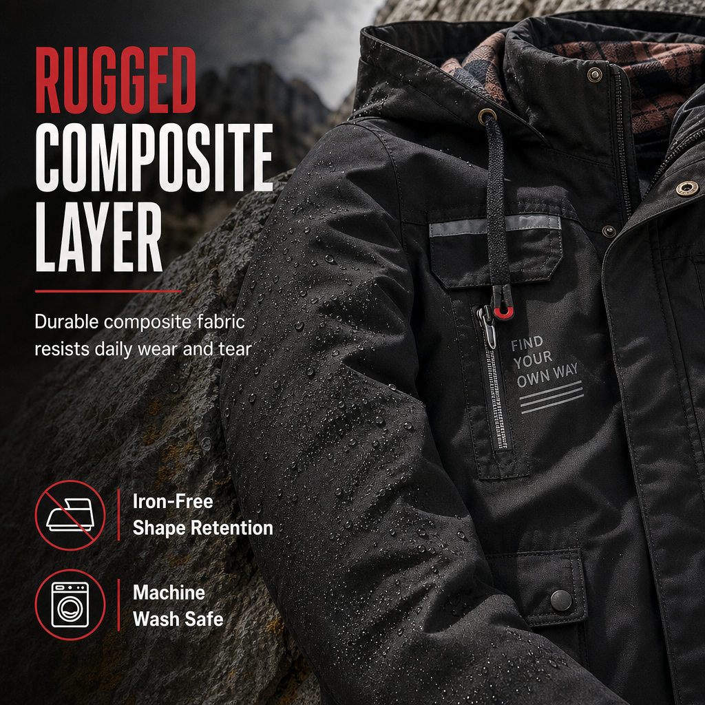 🧥Windproof & Heat-Locked, Outdoor Protection – Men's Casual Warm Parka Jacket ✨