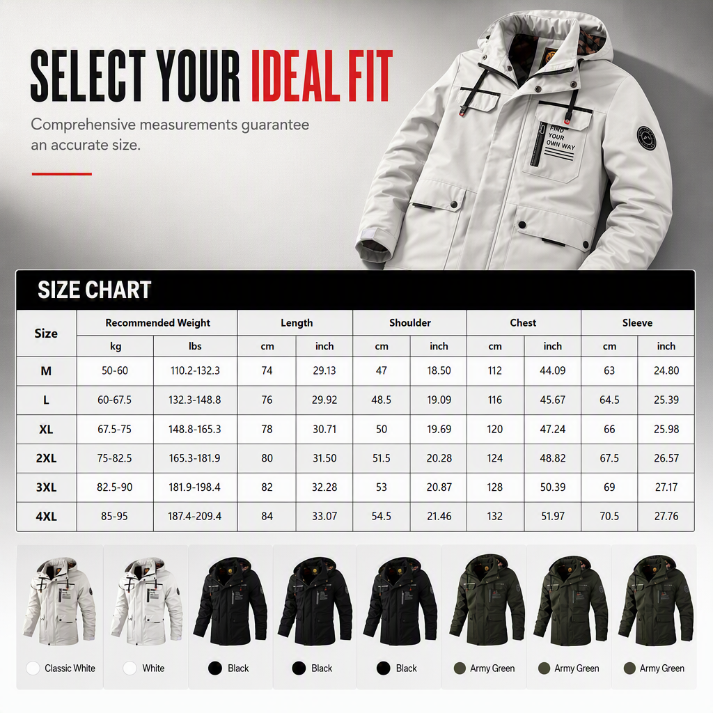 🧥Windproof & Heat-Locked, Outdoor Protection – Men's Casual Warm Parka Jacket ✨