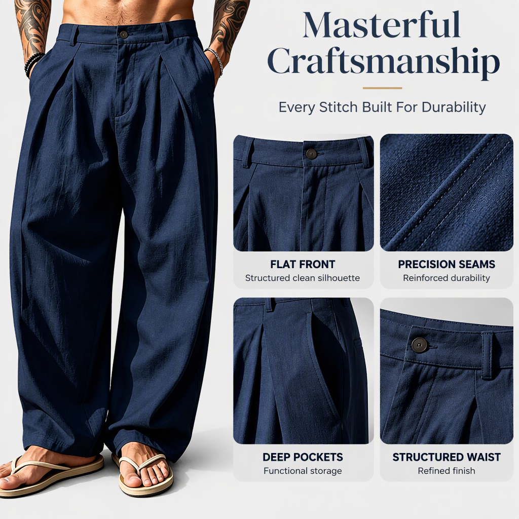 Men's Casual Breathable Wide-Leg Pants