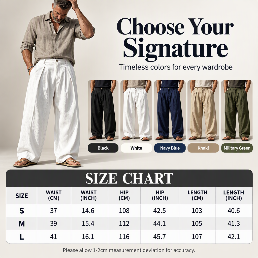Men's Casual Breathable Wide-Leg Pants
