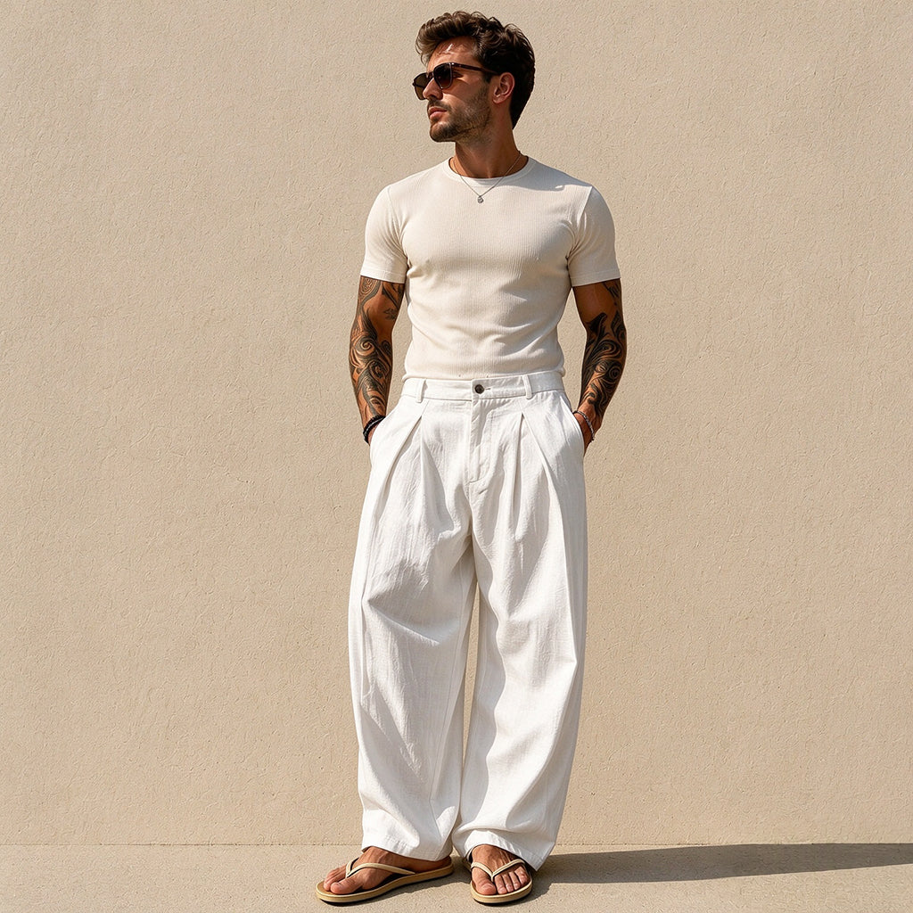 Men's Casual Breathable Wide-Leg Pants