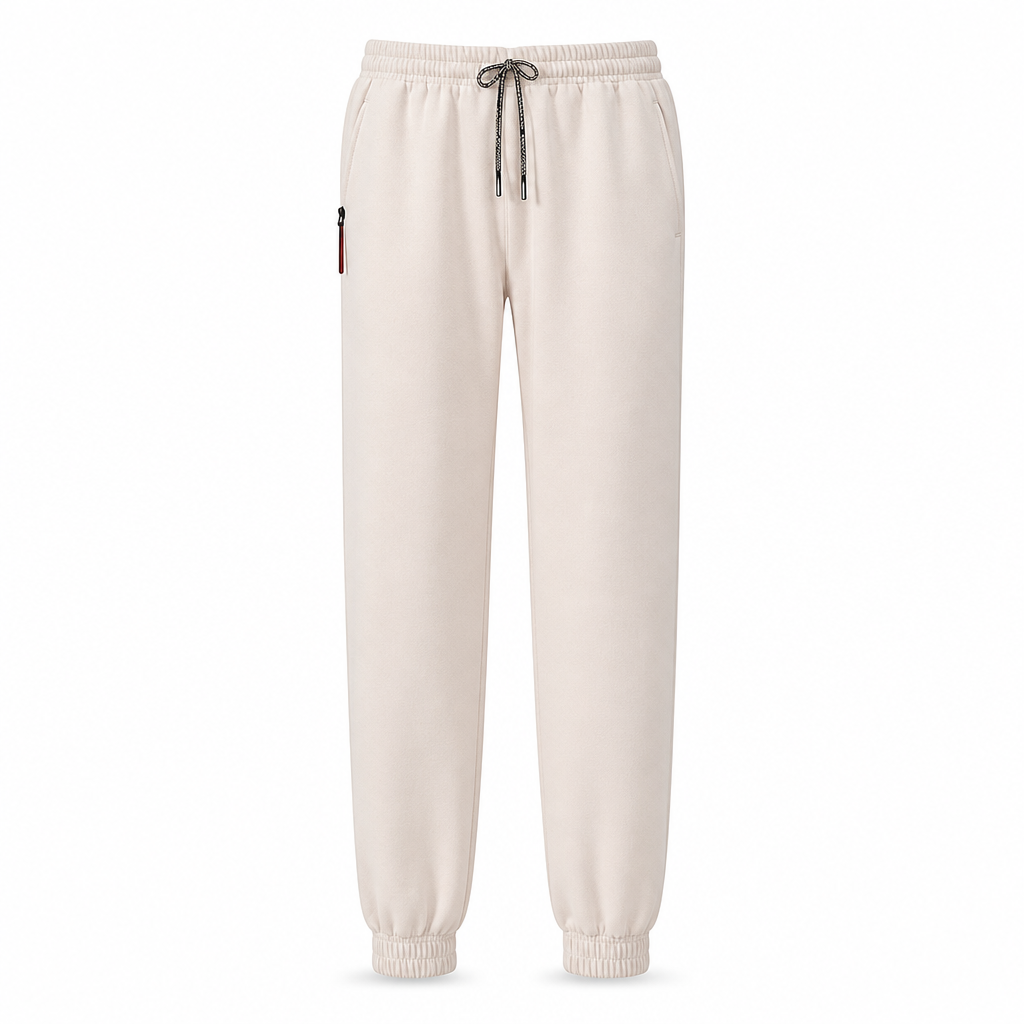 Women's Fleece Lined Winter Jogger Pants with Zipper Pockets