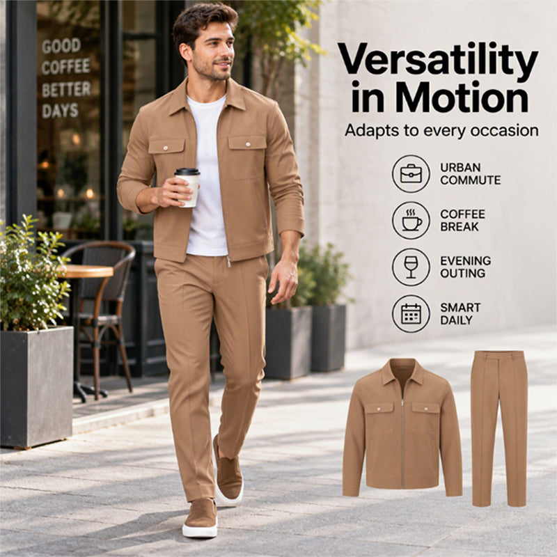 Men's Casual Stylish Jacket and Pants Set