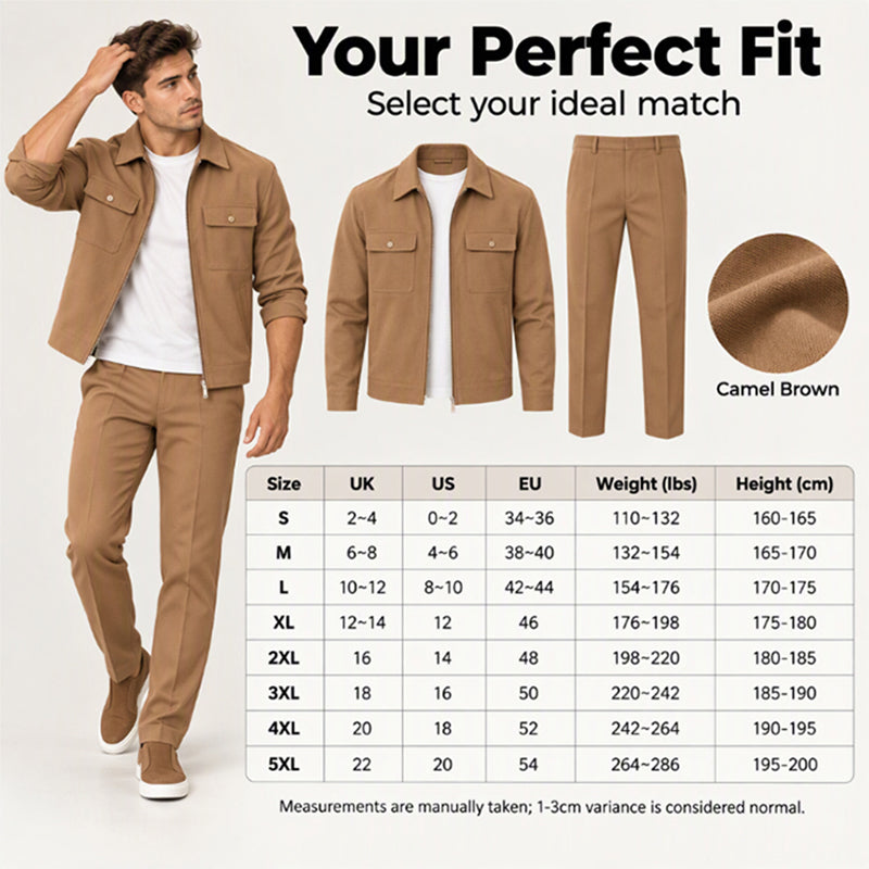 Men's Casual Stylish Jacket and Pants Set