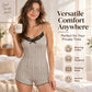 Women's Butterfly Back Lace Romper Pajamas