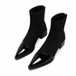 Women's French Style Pointed Toe Ankle Boots Slim Fit Elegant Short Boots for Spring and Autumn