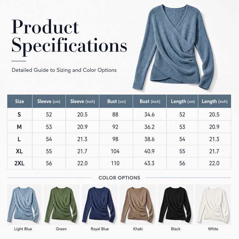 🌸Hot Sale 50% OFF💖Women's Crossover V-Neck Knit Sweater