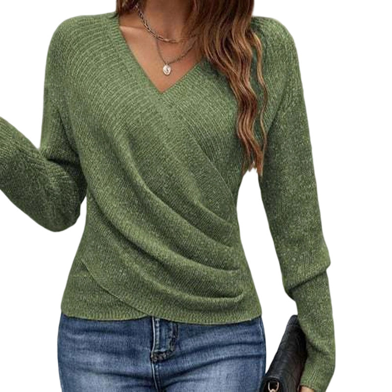 🌸Hot Sale 50% OFF💖Women's Crossover V-Neck Knit Sweater