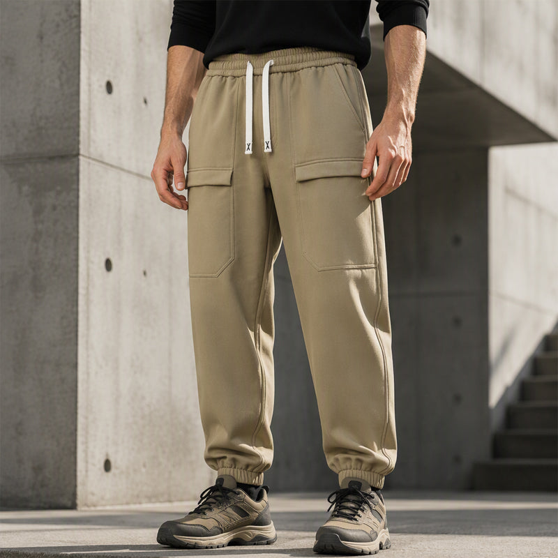 Men's Waterproof Plush-Lined Cargo Pants