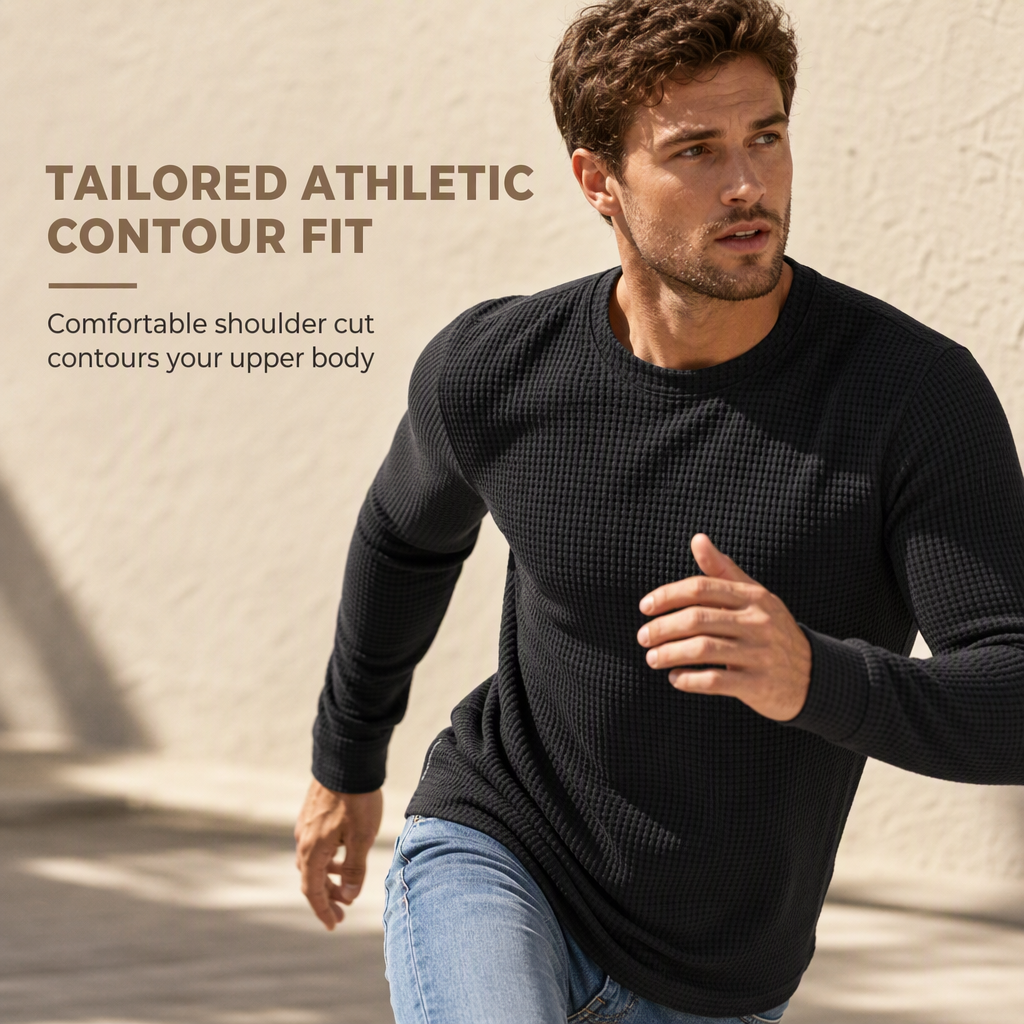 Men's Casual Slim Fit Crew Neck Long Sleeve Sweatshirt