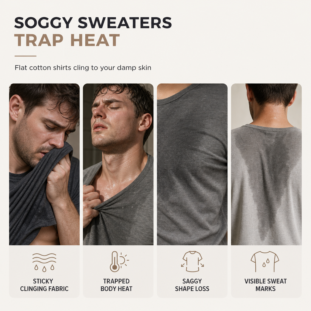 Men's Casual Slim Fit Crew Neck Long Sleeve Sweatshirt