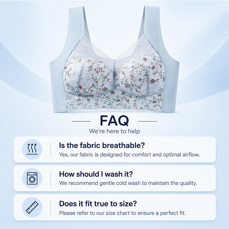 Women's Seamless Floral Lace Support Bra