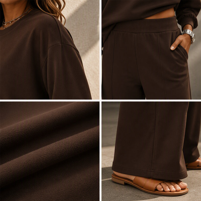 Women's Relaxed Top & Wide Leg Pants 2-Piece Set