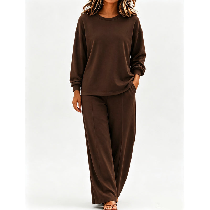Women's Relaxed Top & Wide Leg Pants 2-Piece Set