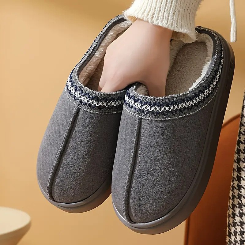 🖤Black Friday Hot Sale 50% OFF♟️Women’s Winter Closed Back House Slippers, Plush Fleece Lined, Thick Non-Slip Sole, Warm Cozy Indoor Home Slippers🥾