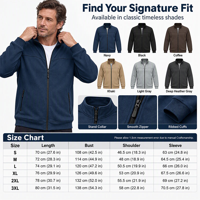 🧥Men's Casual Stand Collar Jacket 🍂 Smart, Casual & Effortlessly Stylish!