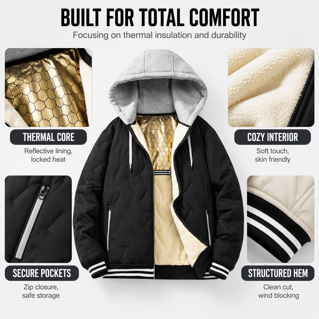 Men's Winter Warm Hooded Jacket