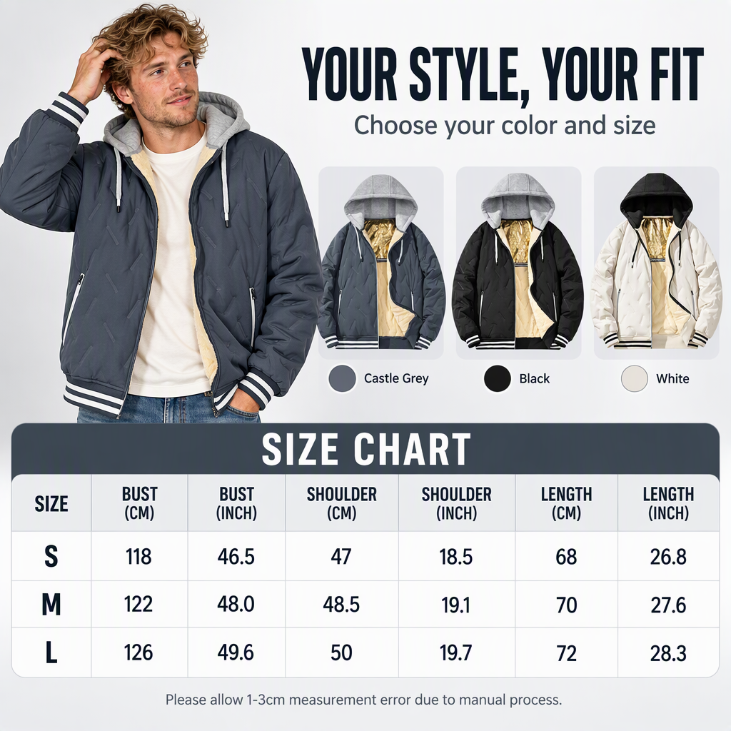 Men's Winter Warm Hooded Jacket
