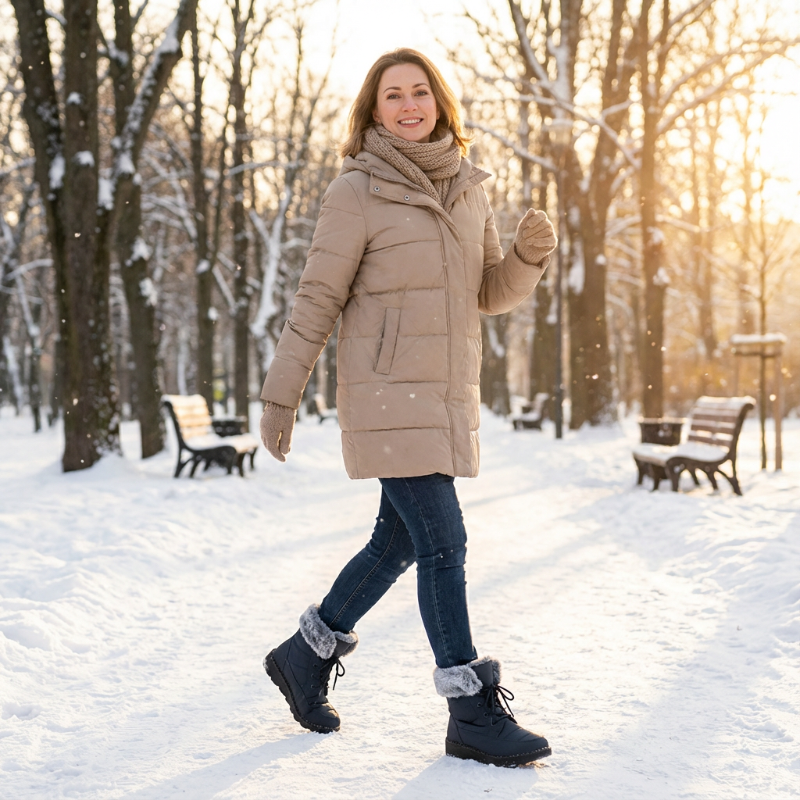 Comfortable, warm boots with a non-slip sole