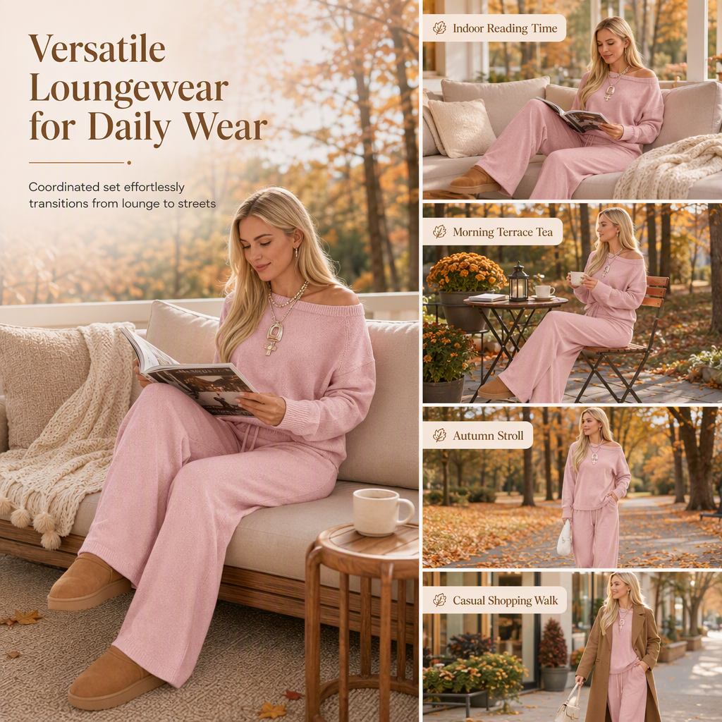 ✨ Relaxed & Convenient 💕 Comfortable Casual Matching Long Pants Set – Soft Fabric, No-Fuss Outfit 🧸 Short Facebook Headline
