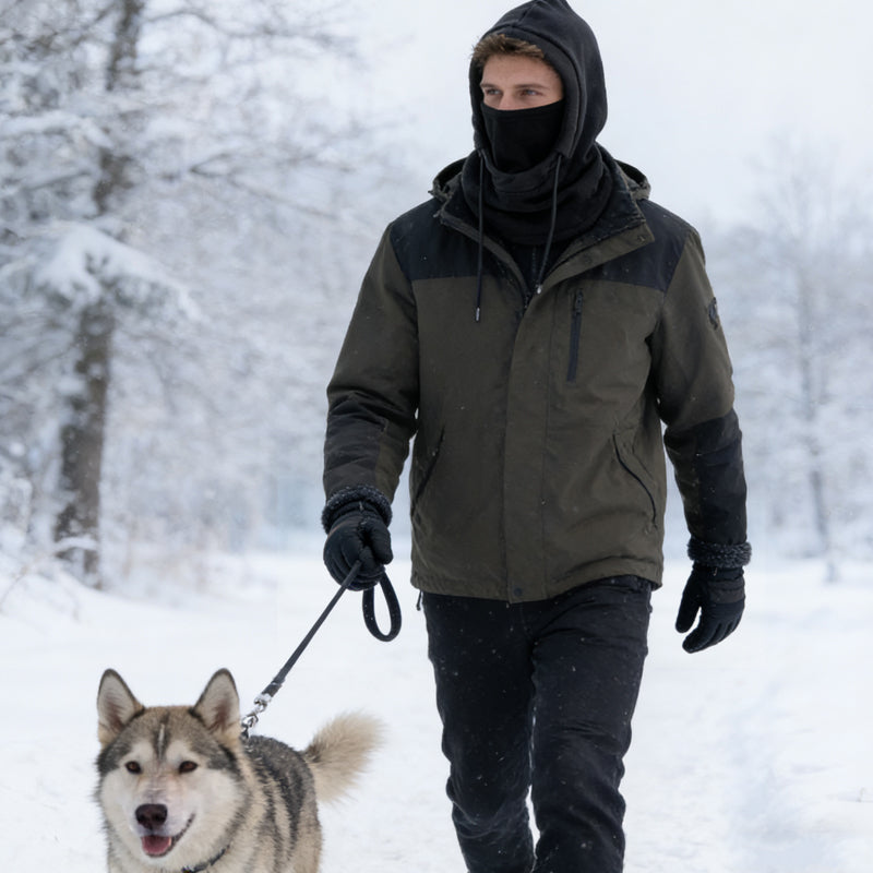 All-in-one thermal winter face mask & hood