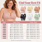 Women's Plus Size Front Button Floral Print Wireless Bra