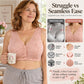 Women's Plus Size Front Button Floral Print Wireless Bra