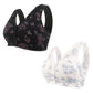 Women's Plus Size Front Button Floral Print Wireless Bra