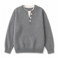 Casual Mock Two Piece V Neck Knit Sweater with Button Details