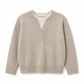 Casual Mock Two Piece V Neck Knit Sweater with Button Details