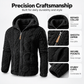Men's Textured Sherpa Zip-Up Hooded Jacket