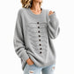 Women's Elegant Crew Neck Braided Sweater