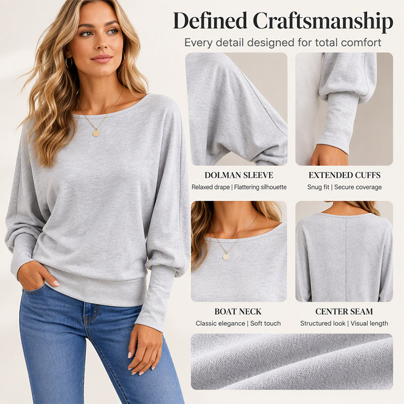 Women's Casual Batwing Sleeve Sweater