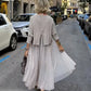 Women's Long-Sleeve Tops & Sleeveless Dress 2-Piece Set