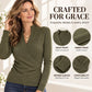 Women's Elegant V-Neck Wrap Knit Top