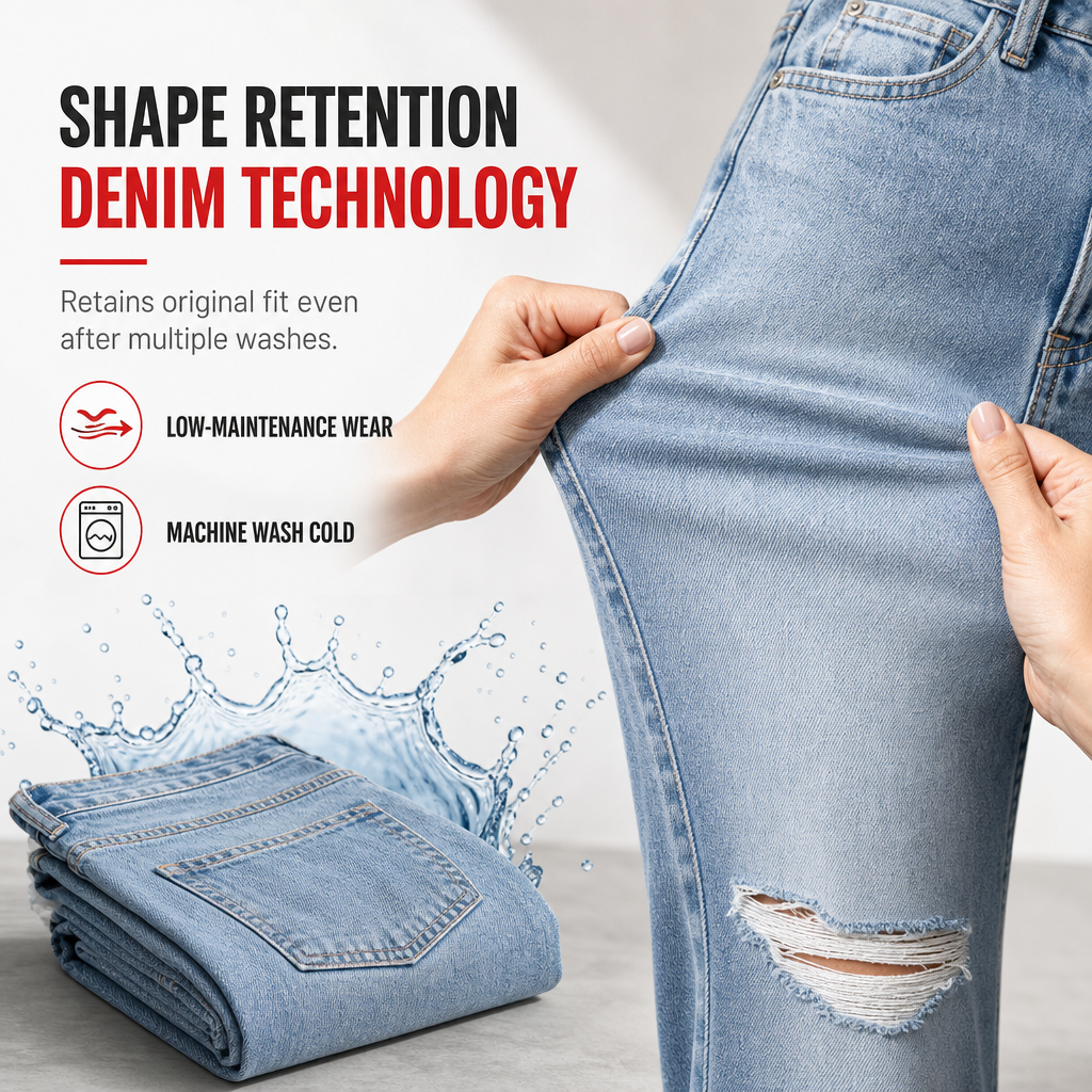 🖤Free Shipping🖤Women's High Waisted Ripped Wide Leg Denim Jeans Distressed Straight Pants