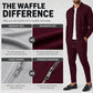 Men's Streamlined Waffle Zip Up Jacket Set