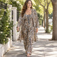 Women's Elegant Floral 3-Piece Pajama Set