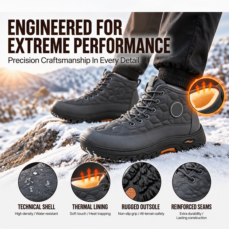 Men's Warm Plush-Lined Snow Boots