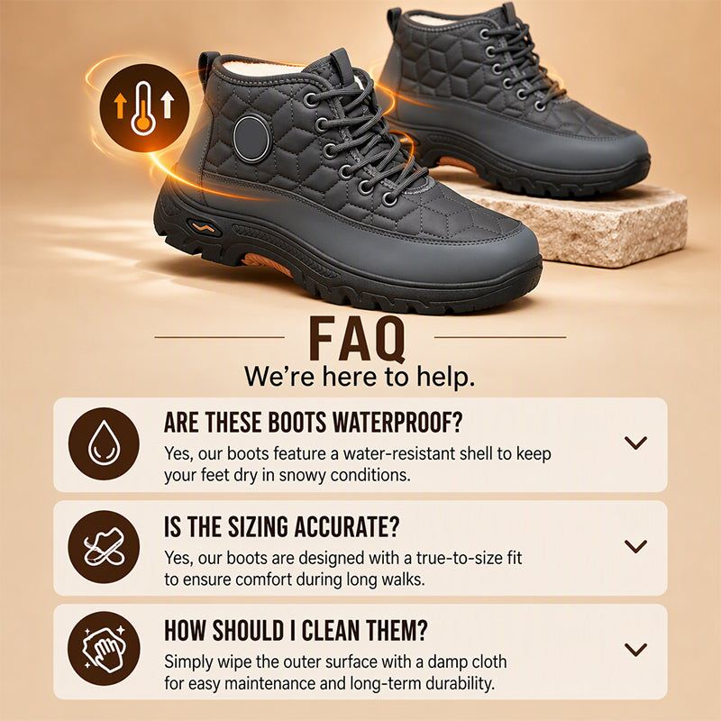 Men's Warm Plush-Lined Snow Boots